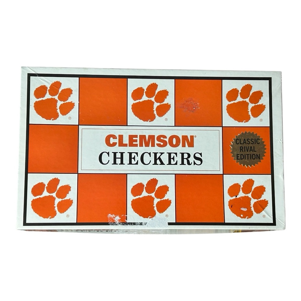Clemson University SC University Classic Rival Edition Checkers Game NWOT VTG